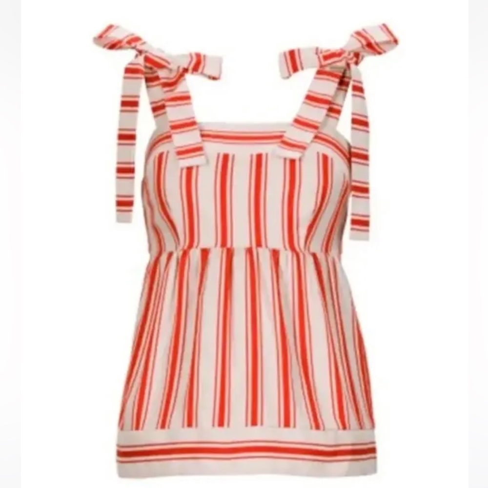CAbi Brunch Stripe Peplum Top